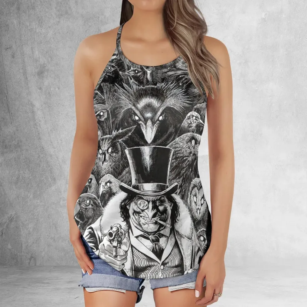 Umbrellas to Underworld Penguin Criss Cross Tank Top - 2