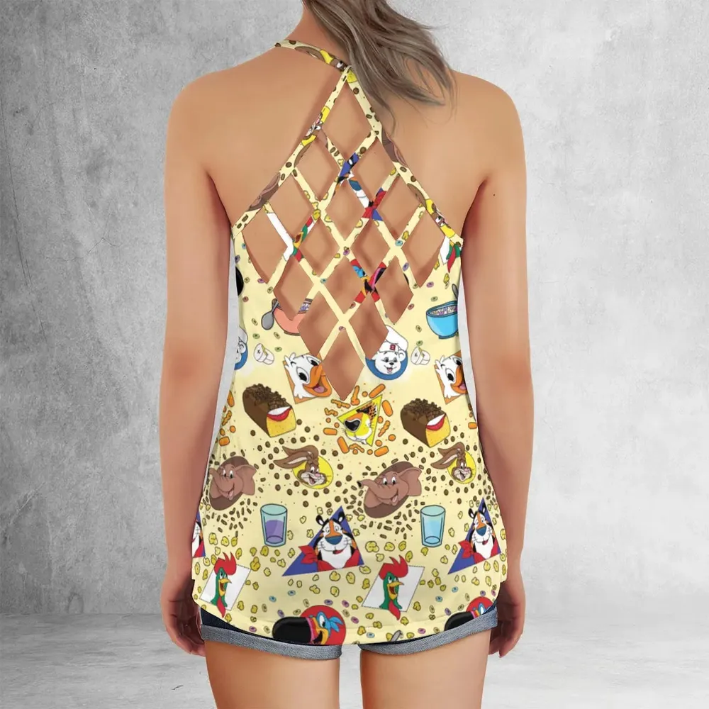Bimbo Cheetos Cereal Mascot Criss Cross Tank Top - 3