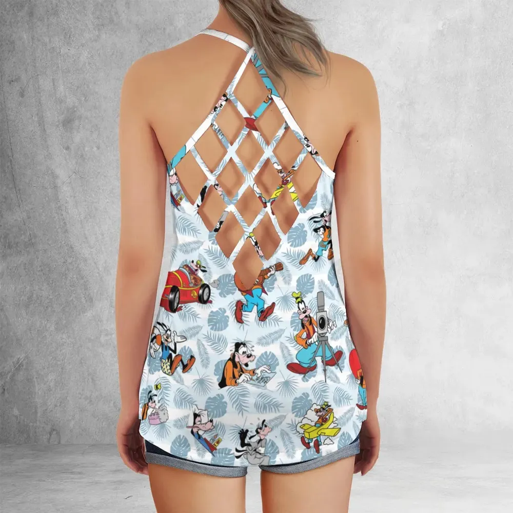 Goofy Be Mine Criss Cross Tank Top - 3