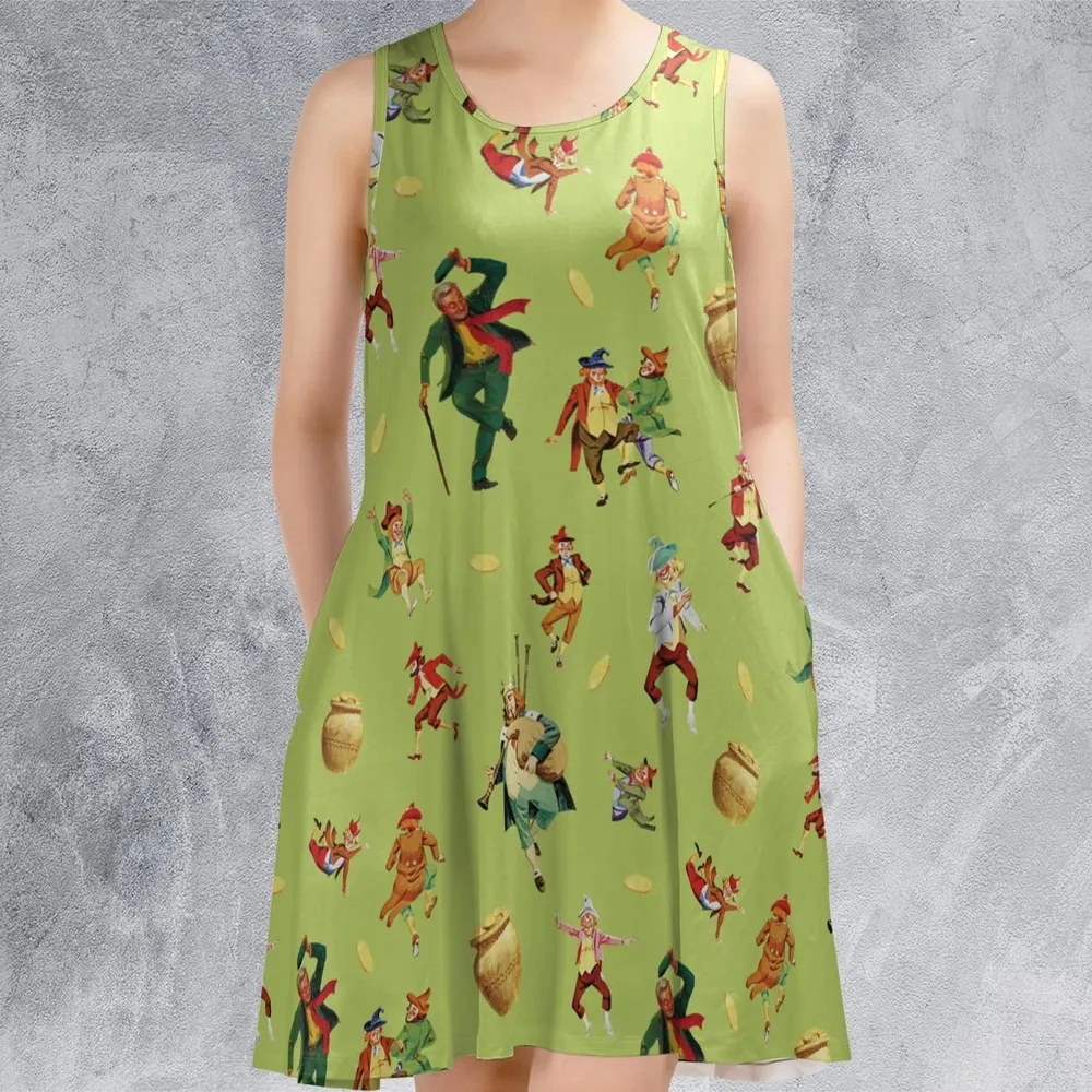 Irish Movie Darby O'Gill Characters Sleeveless Dress - 2