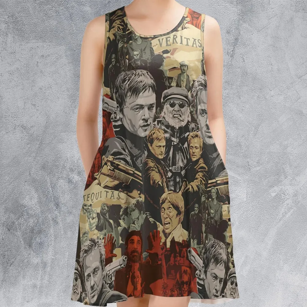 Retro 90s Action Film The Boondock Saints Sleeveless Dress - 2