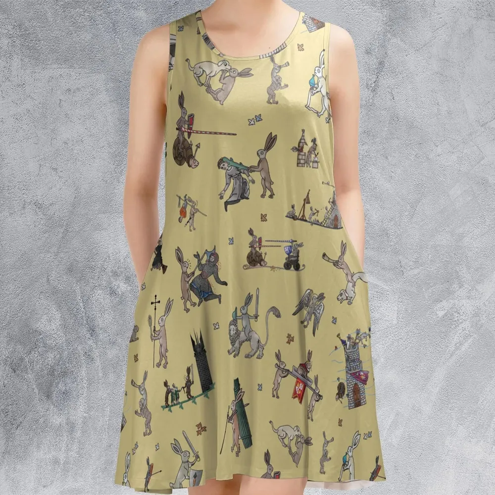 Killer Rabbit The Medieval Marginalia Sleeveless Dress - 2