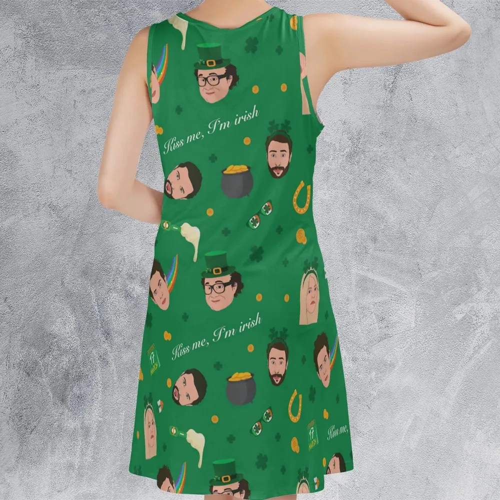 Kiss Me I'm Irish It's Always Sunny in Philadelphia Sleeveless Dress - 3