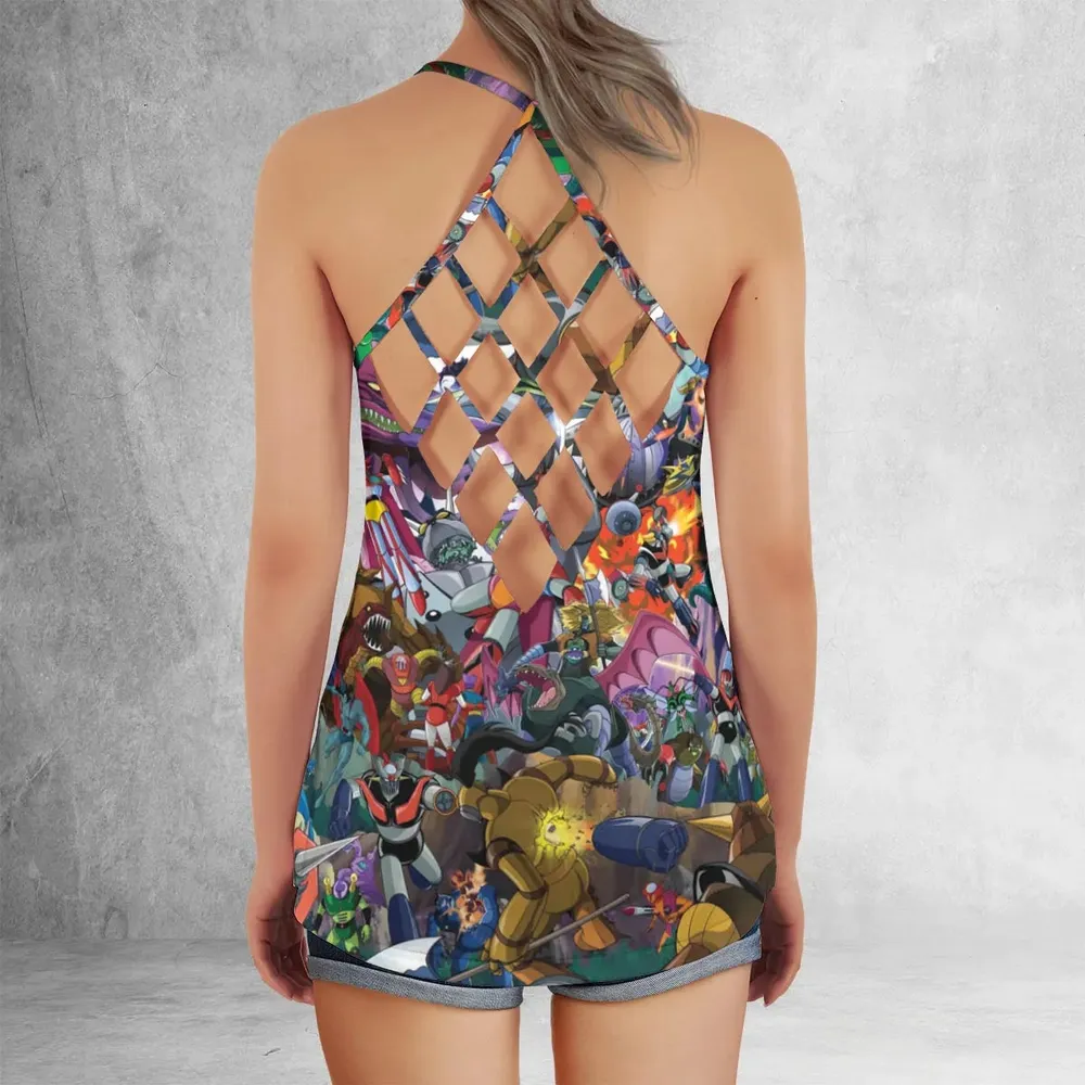 Shogun Warriors Battle Criss Cross Tank Top - 3