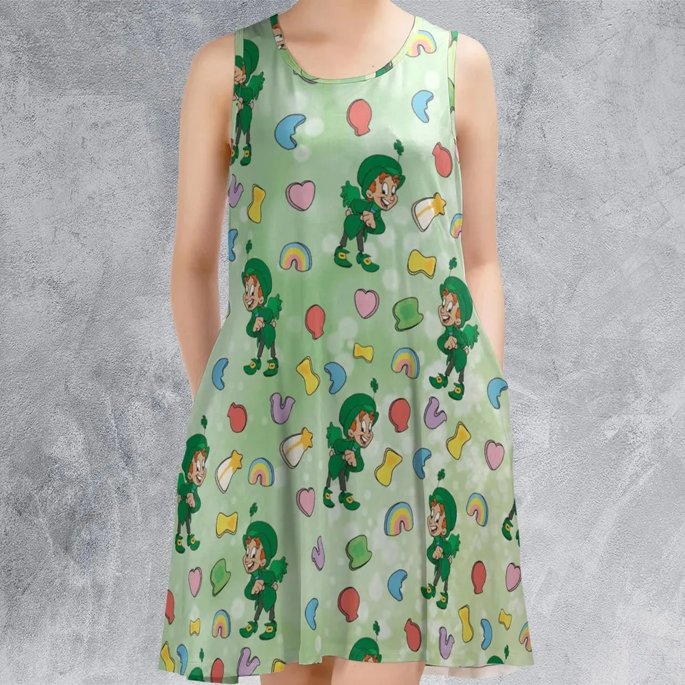 Lucky the Leprechaun Cereal Sleeveless Dress - 2