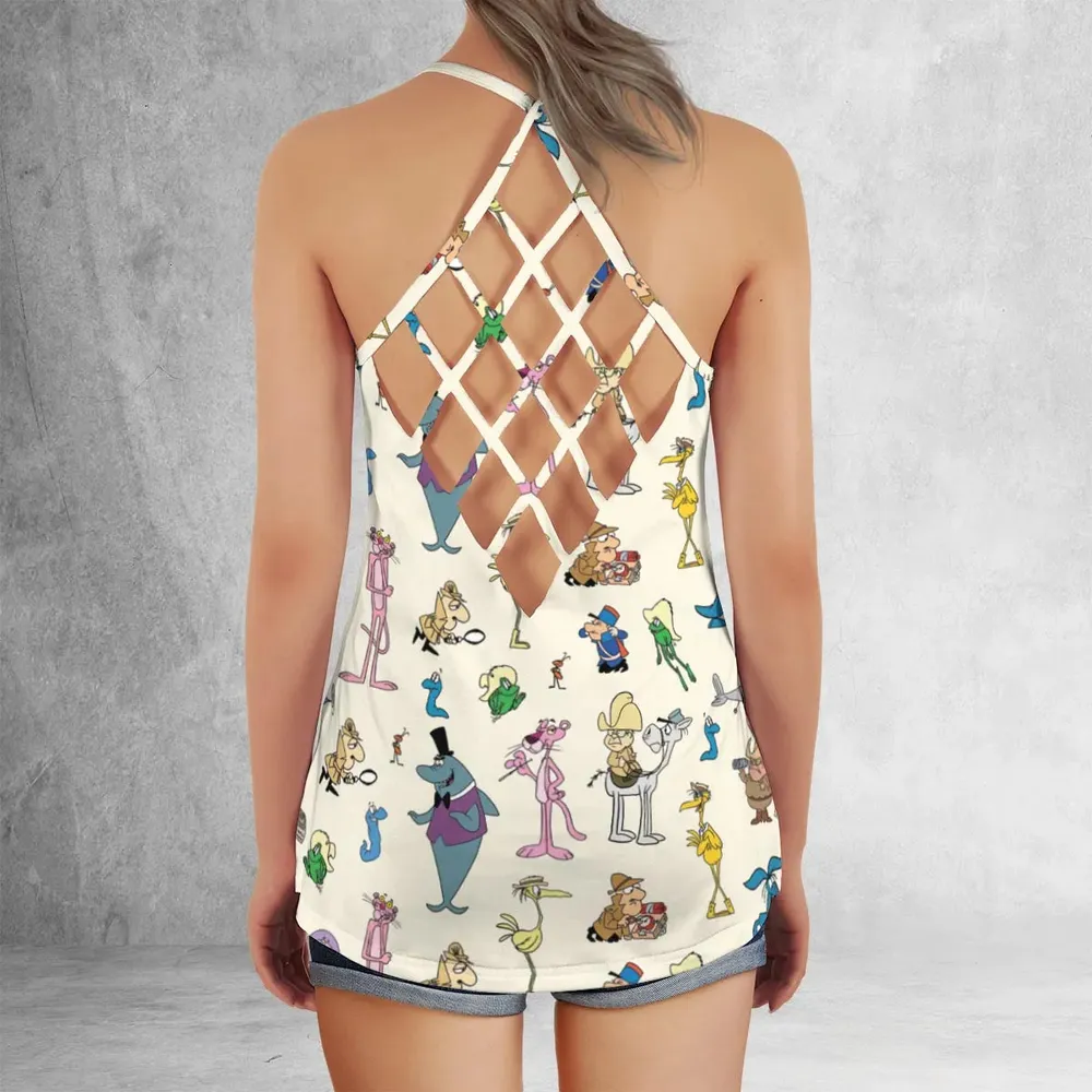 Just happens to be Pink Panther Criss Cross Tank Top - 3