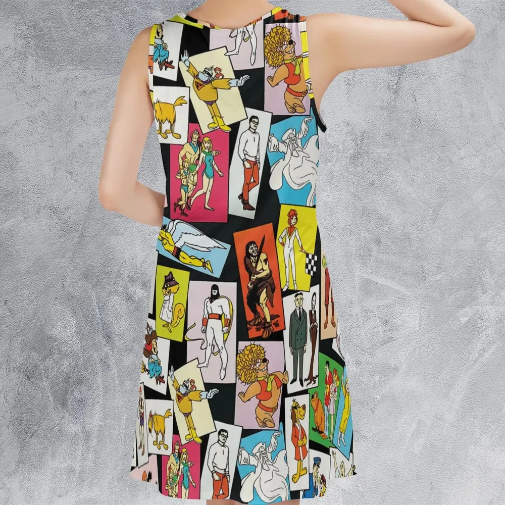 Back To The Day Old Cartoon Shows Sleeveless Dress - 3