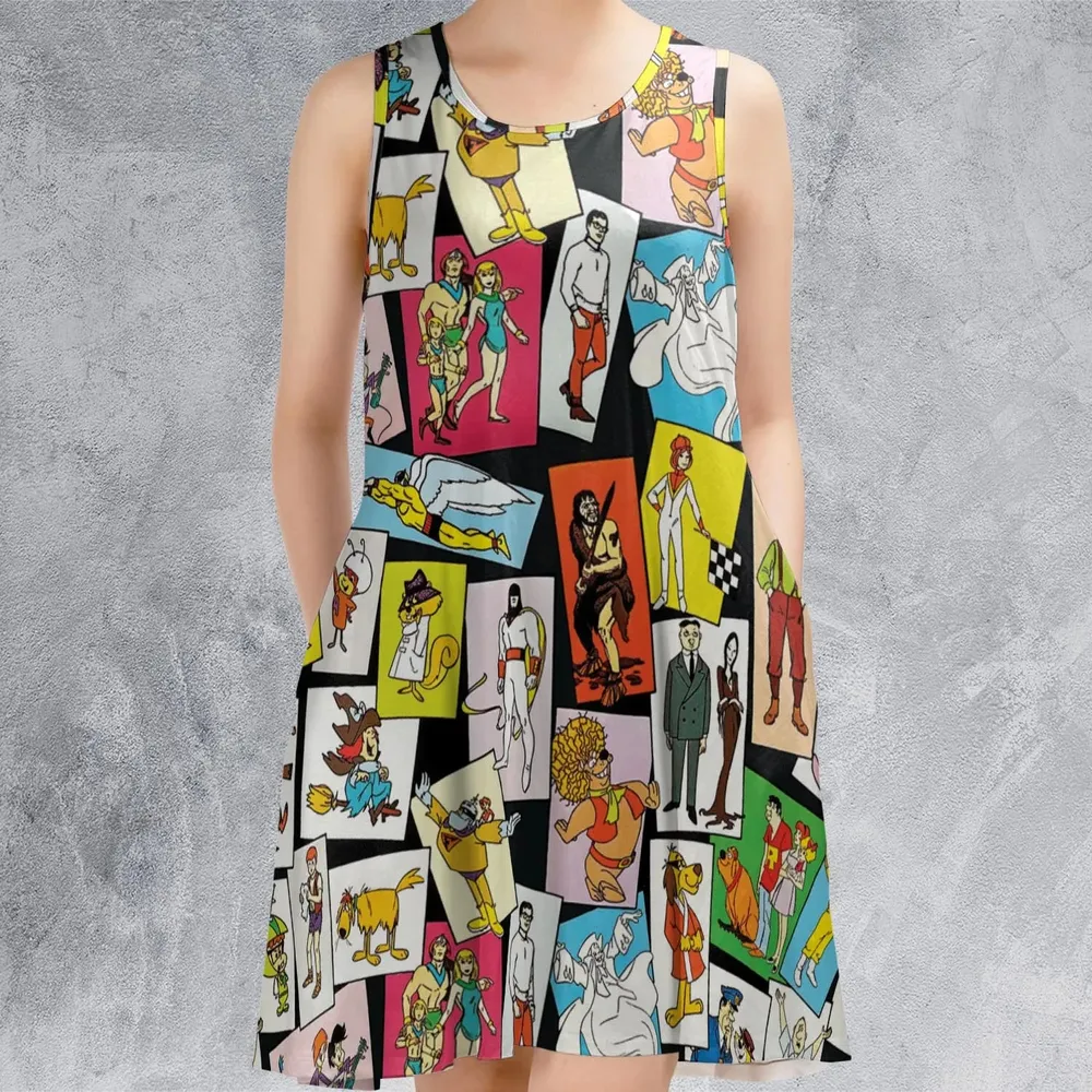Back To The Day Old Cartoon Shows Sleeveless Dress - 2