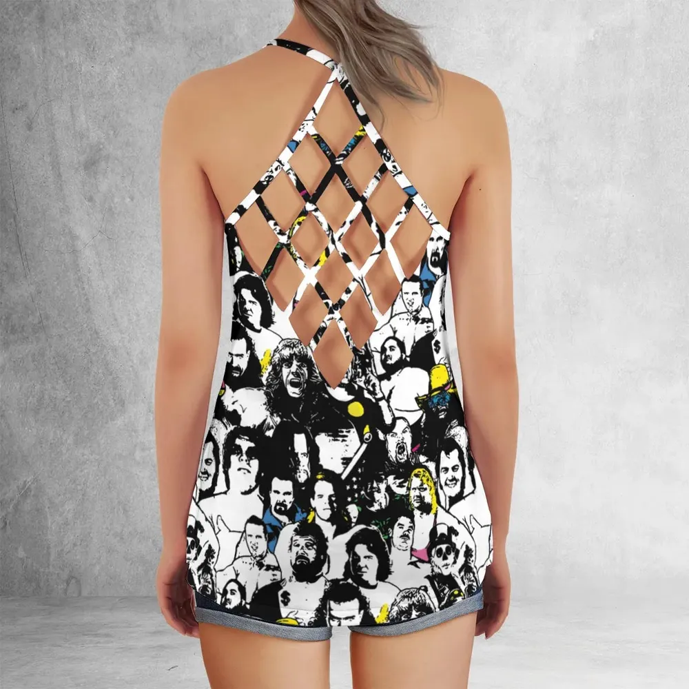 Iconic faces Royal Rumble Criss Cross Tank Top - 3