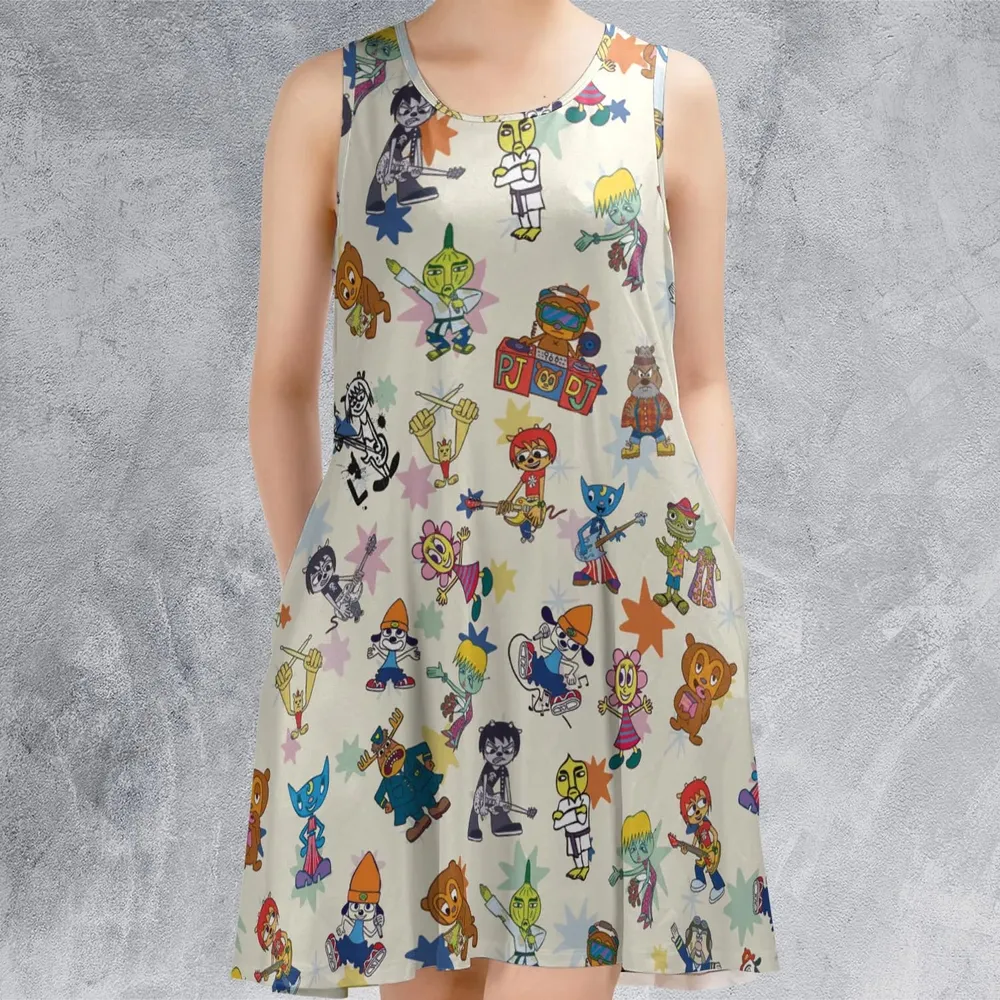 Parappa the Rapper Characters Sleeveless Dress - 2