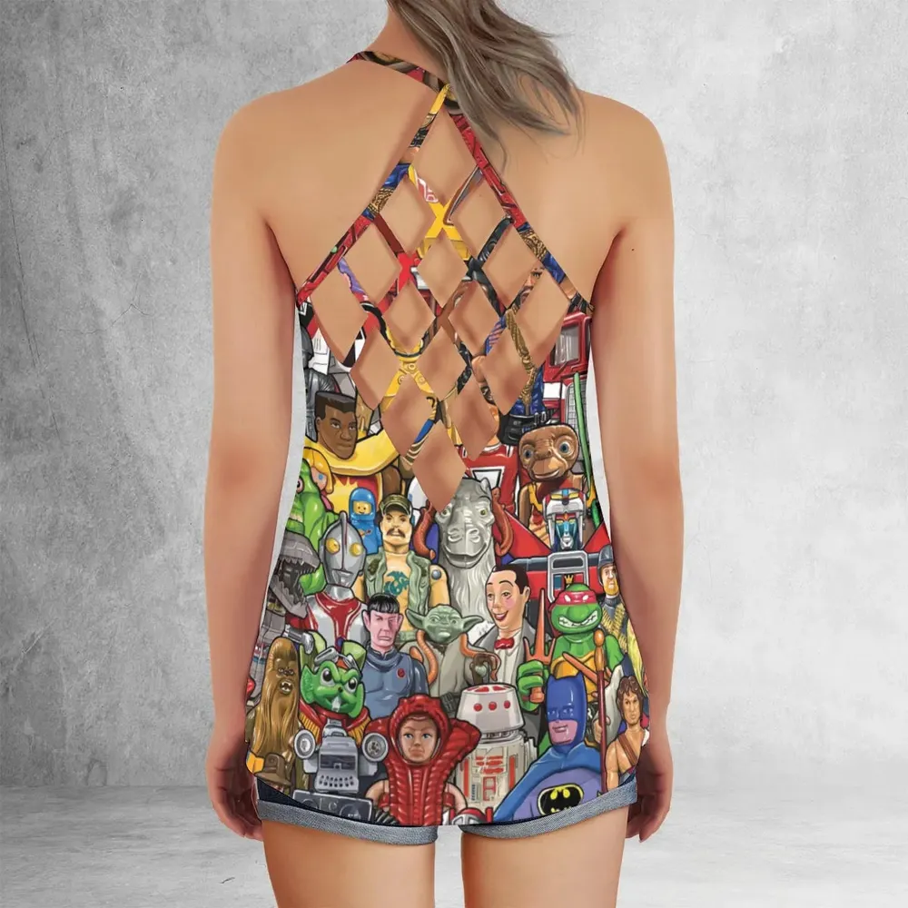 The Best Obscure 80s Toy Lines Criss Cross Tank Top - 3