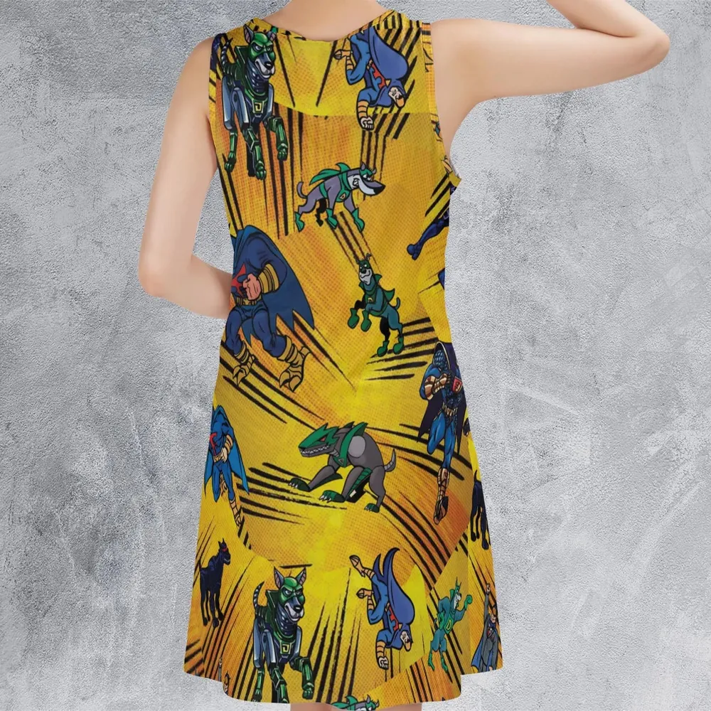 Blue Falcon and Dynomutt Sleeveless Dress - 3