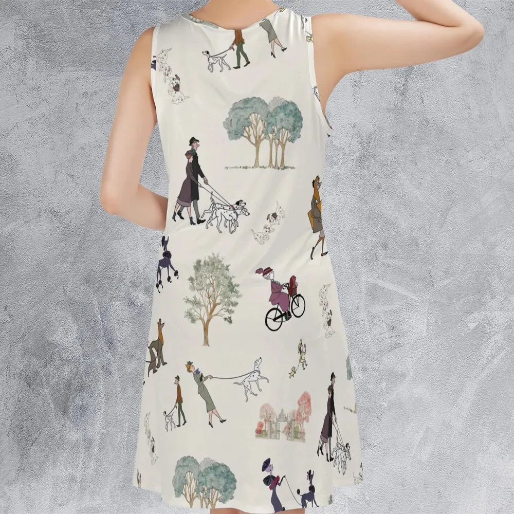Dog Walking Look Alikes 101 Dalmations Sleeveless Dress - 3
