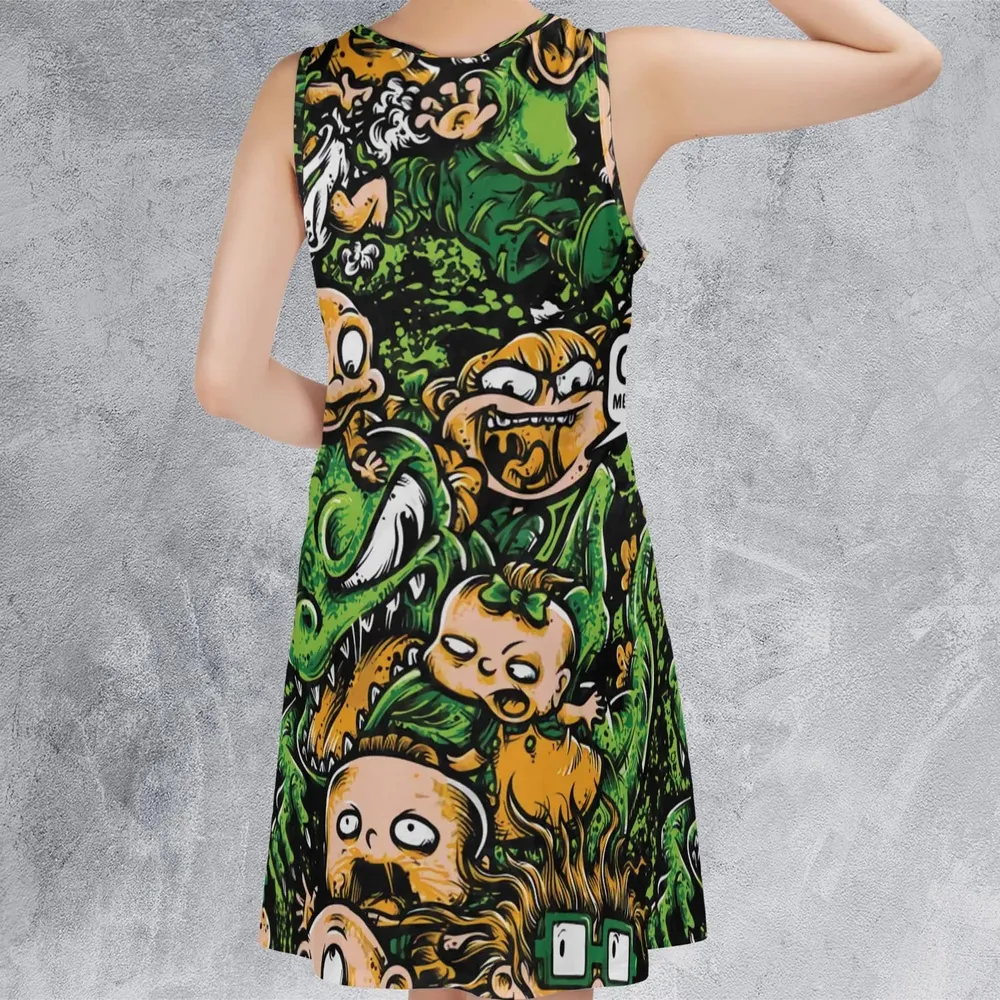Old Skool Saturday Morning Rugrats Sleeveless Dress - 3