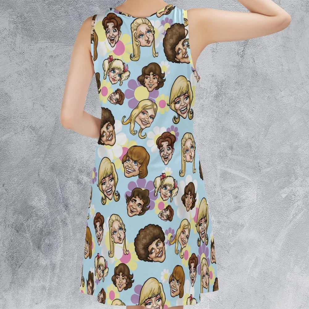 Retro TV The Brady Bunch Characters Sleeveless Dress - 3