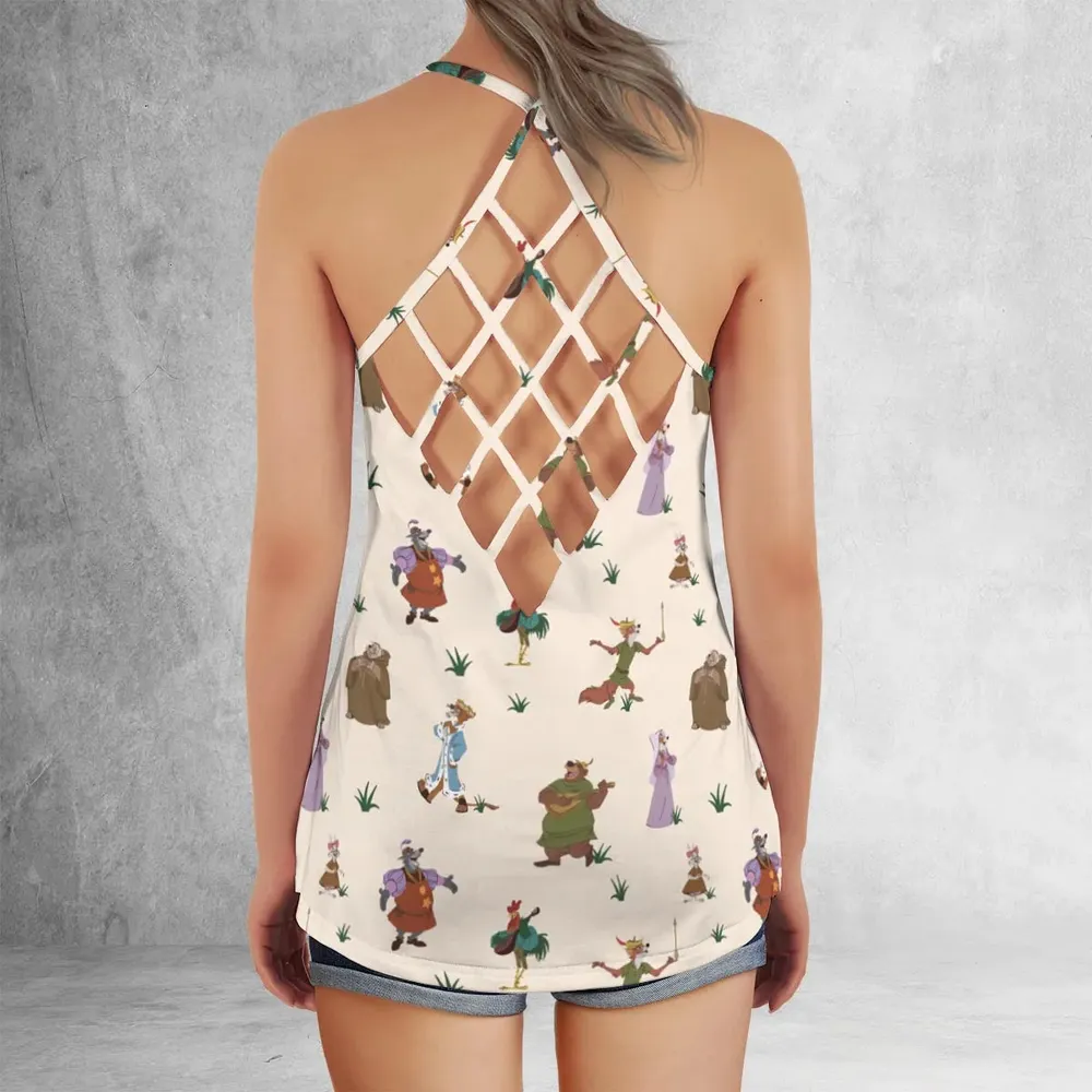 Oo-de-lally Robin Hood Characters Criss Cross Tank Top - 3