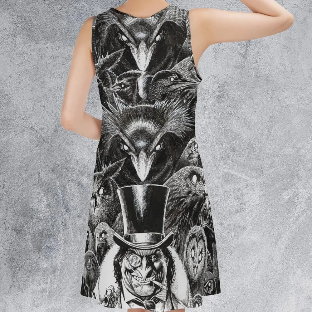 Umbrellas to Underworld Penguin Sleeveless Dress - 3