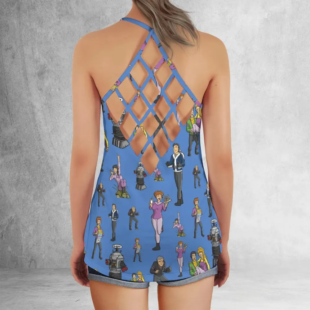 Lost In Space Characters Criss Cross Tank Top - 3