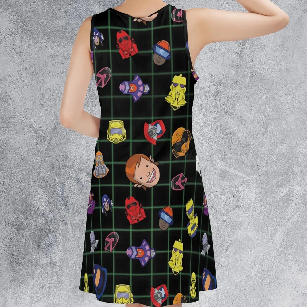 Retro 80s M.A.S.K Cartoon Sleeveless Dress - 3
