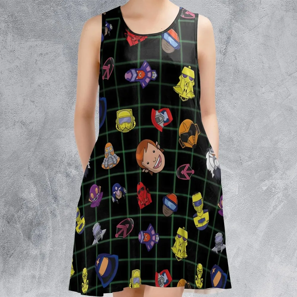 Retro 80s M.A.S.K Cartoon Sleeveless Dress - 2