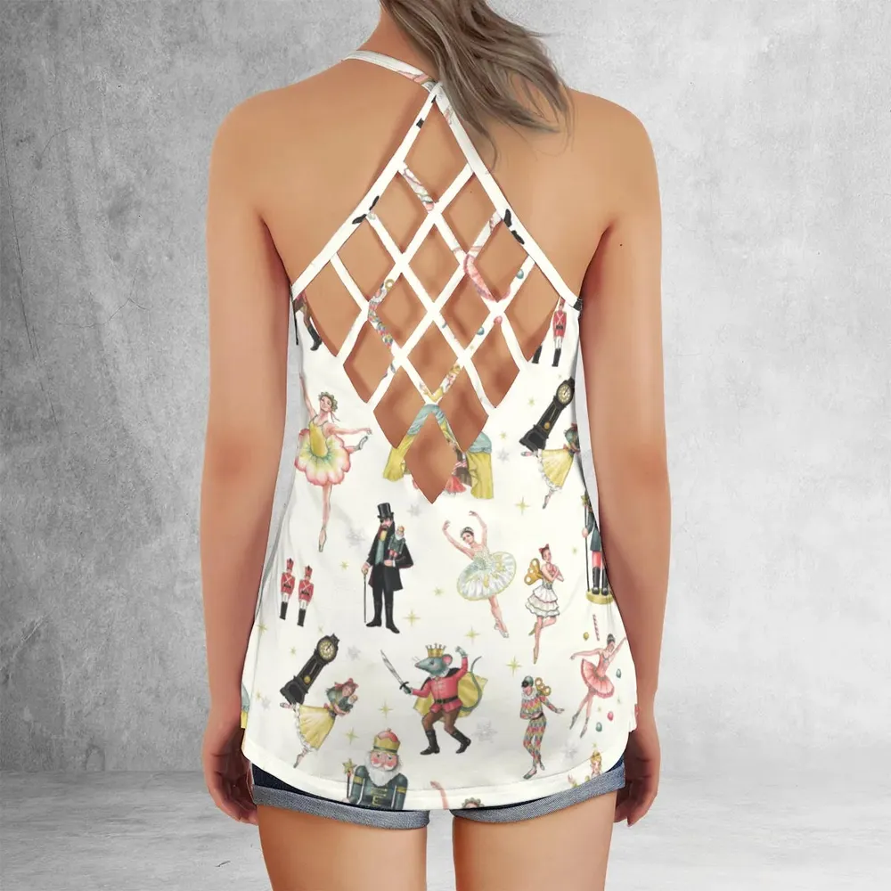 Plum Fairy for Holiday The Nutcracker Criss Cross Tank Top - 3
