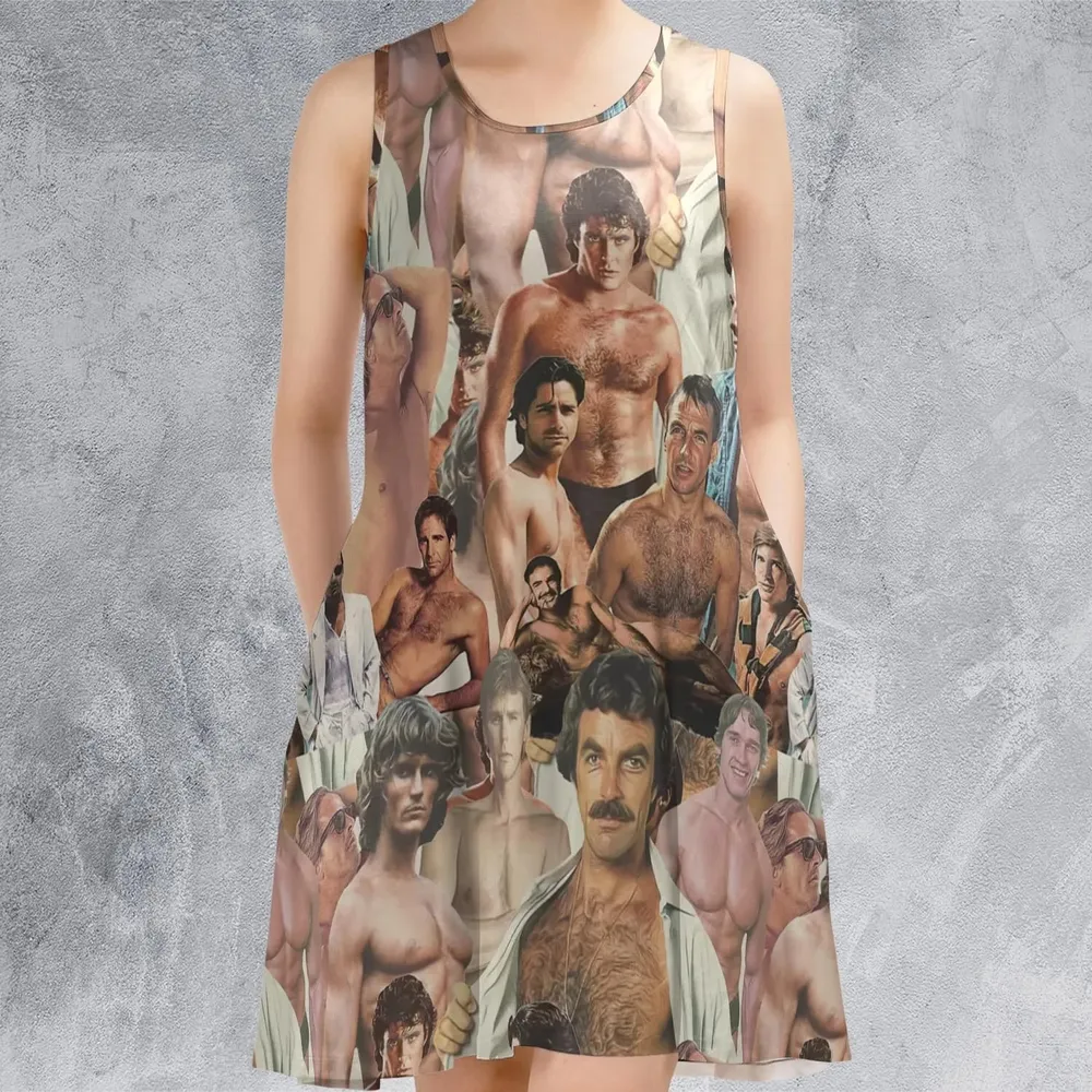 Vintage Hunks of The 80s Sleeveless Dress - 2