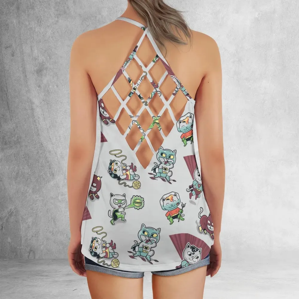 Supurrrr Friends Super Friends Criss Cross Tank Top - 3