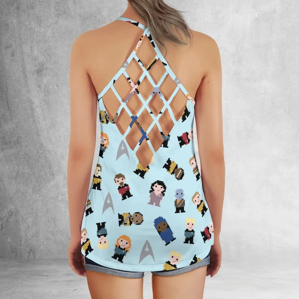 Star Pixel Star Trek Criss Cross Tank Top - 3