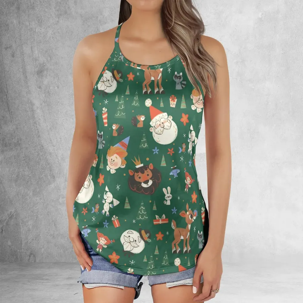 Rudolph The Red Nosed Reindeer Characters Criss Cross Tank Top - 2