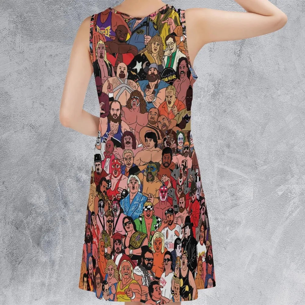90s Professional Wrestlers Sleeveless Dress - 3