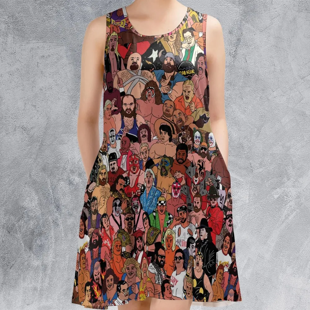 90s Professional Wrestlers Sleeveless Dress - 2