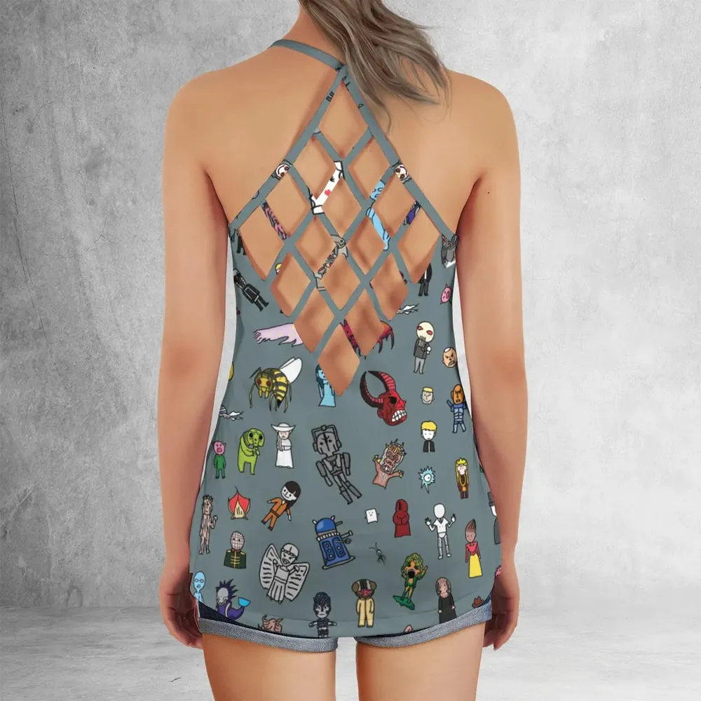 The Races of Doctor Who Criss Cross Tank Top - 3