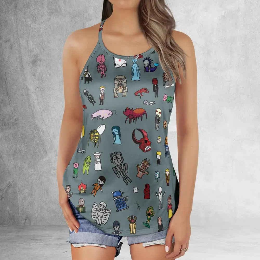 The Races of Doctor Who Criss Cross Tank Top - 2