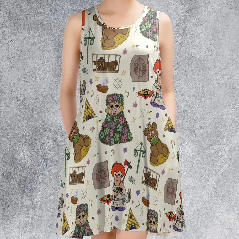 Festivites Midsommar Muppet Babies Sleeveless Dress - 2