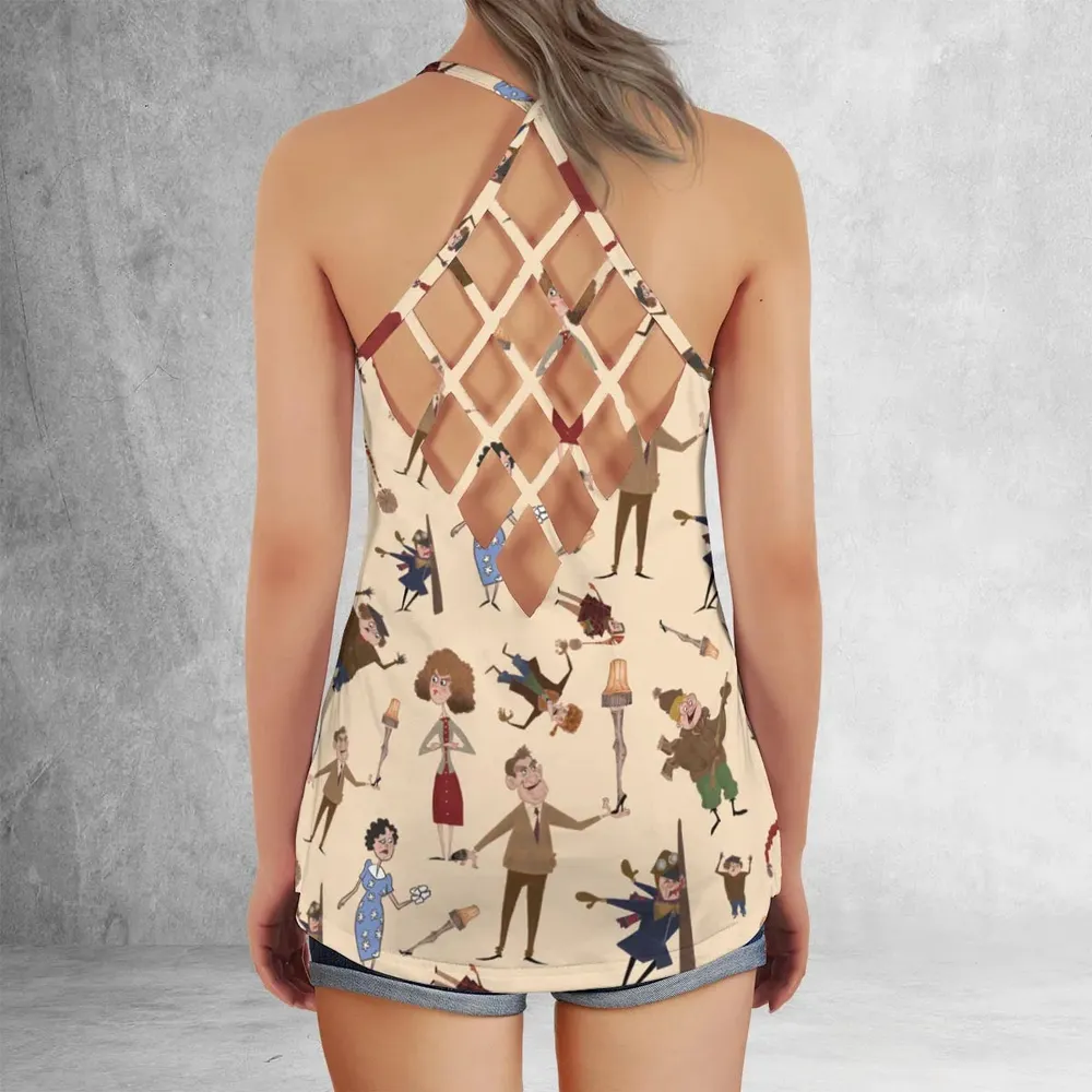A Christmas Story Characters Criss Cross Tank Top - 3