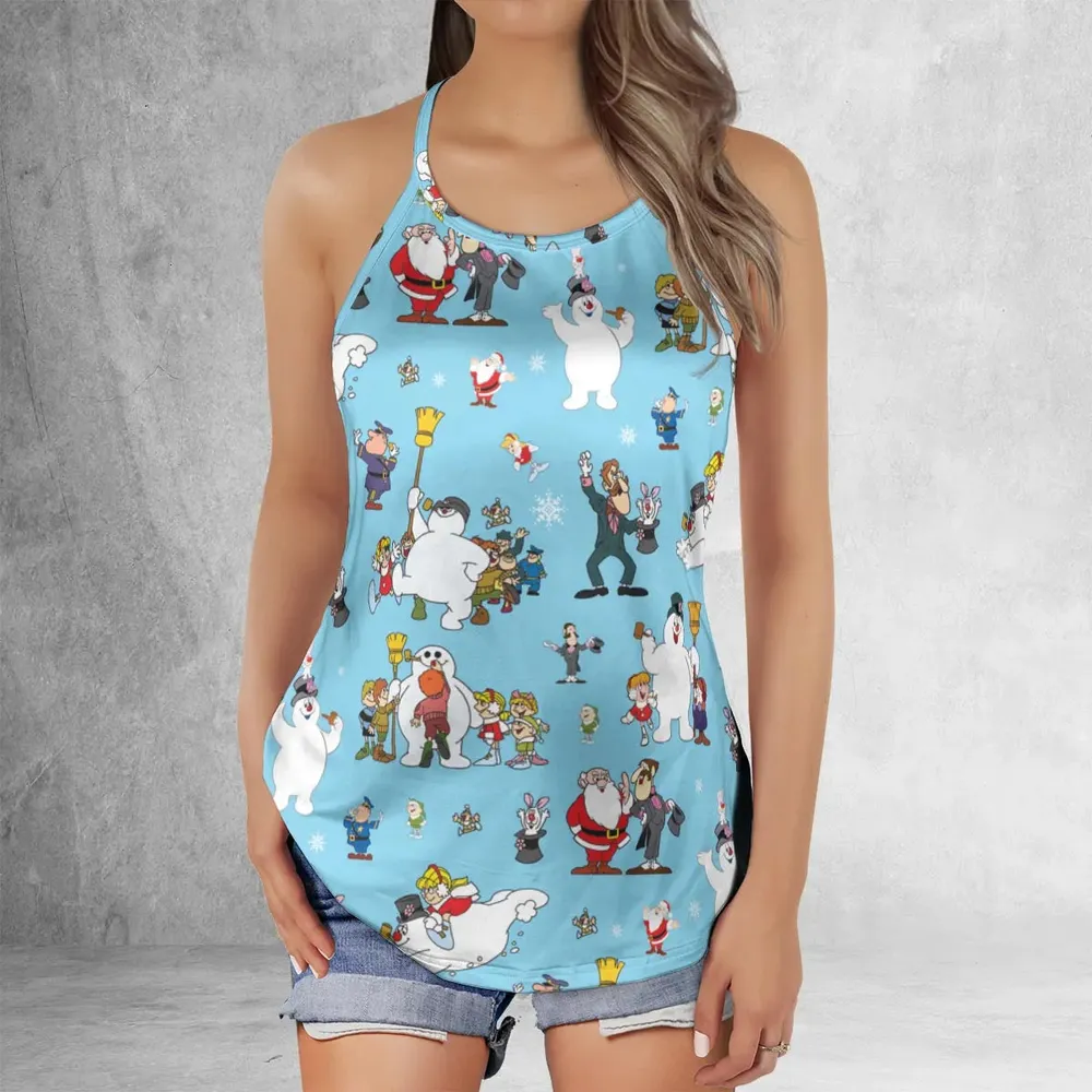 Cast Frosty The Snowman Criss Cross Tank Top - 2