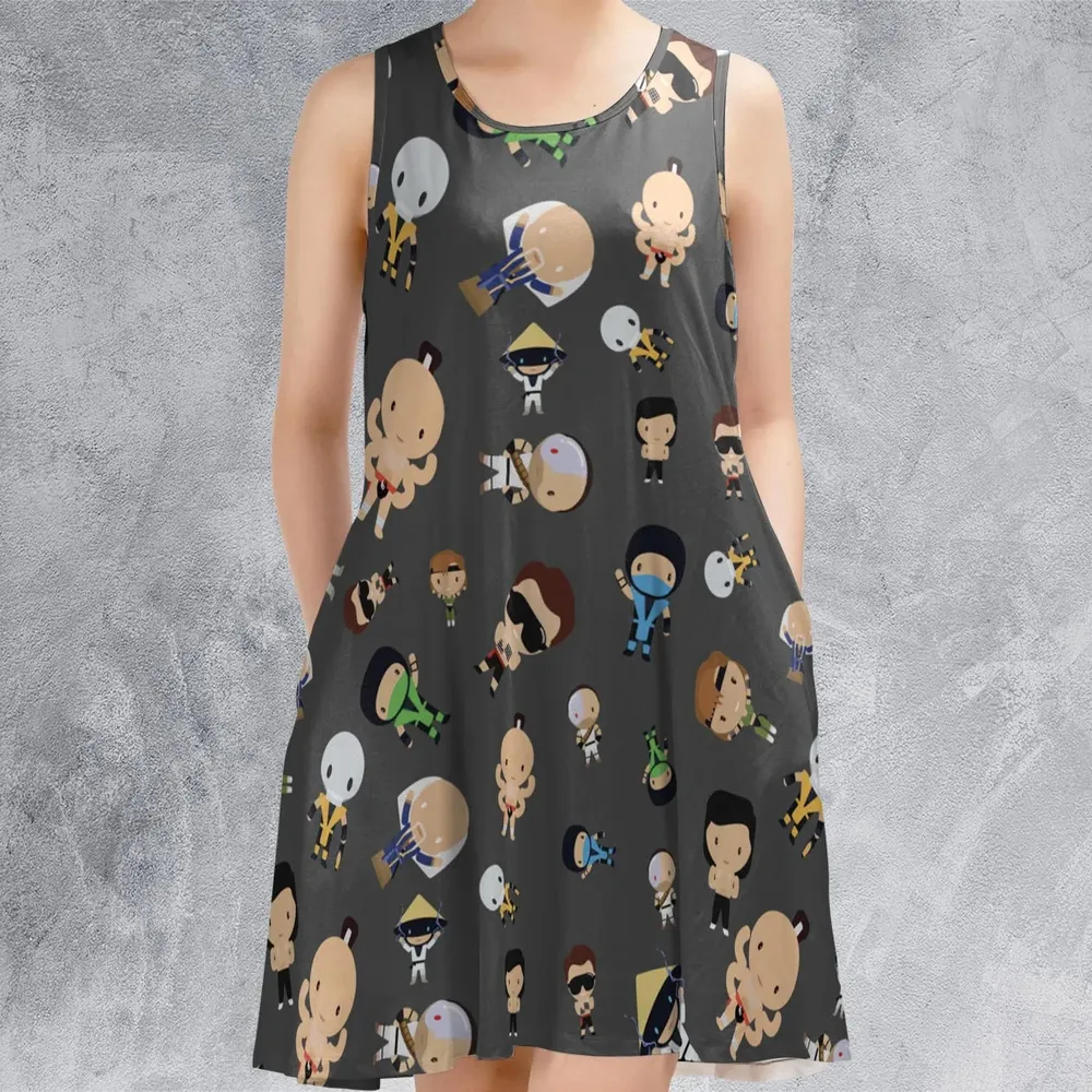 Finish Him Mortal Kombat Sleeveless Dress - 2