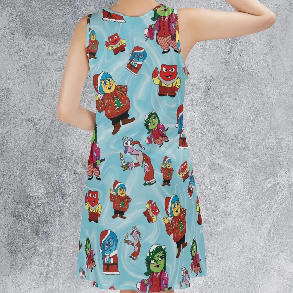 Santa's Emotion Inside Out Sleeveless Dress - 3