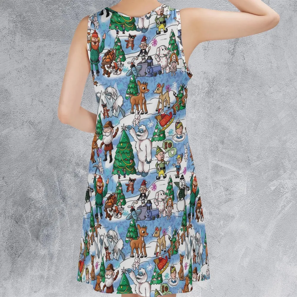 Snowland Rudolph the Red-Nosed Reindeer Sleeveless Dress - 3