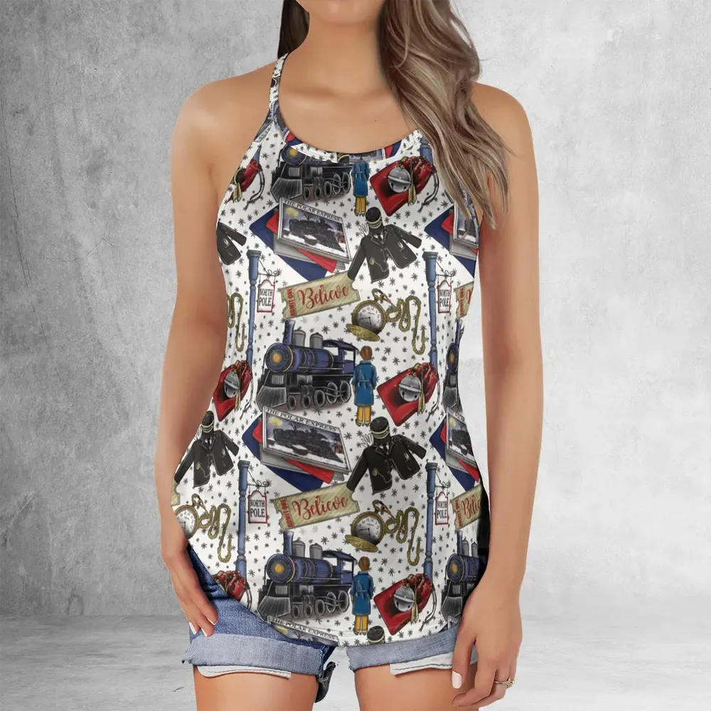The Polar Express Christmas Movie Criss Cross Tank Top - 2