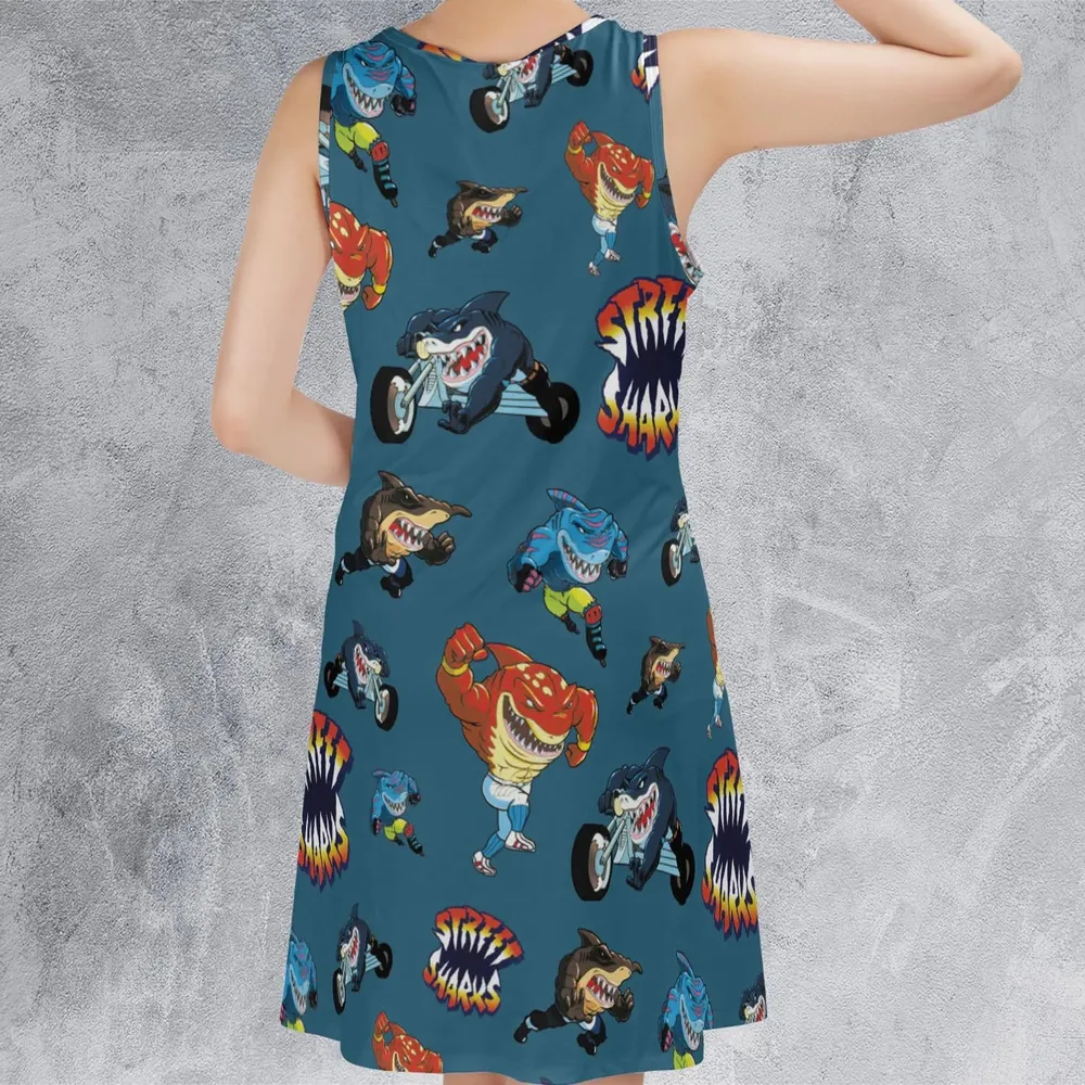 Ripster Slash Street Sharks Sleeveless Dress - 3