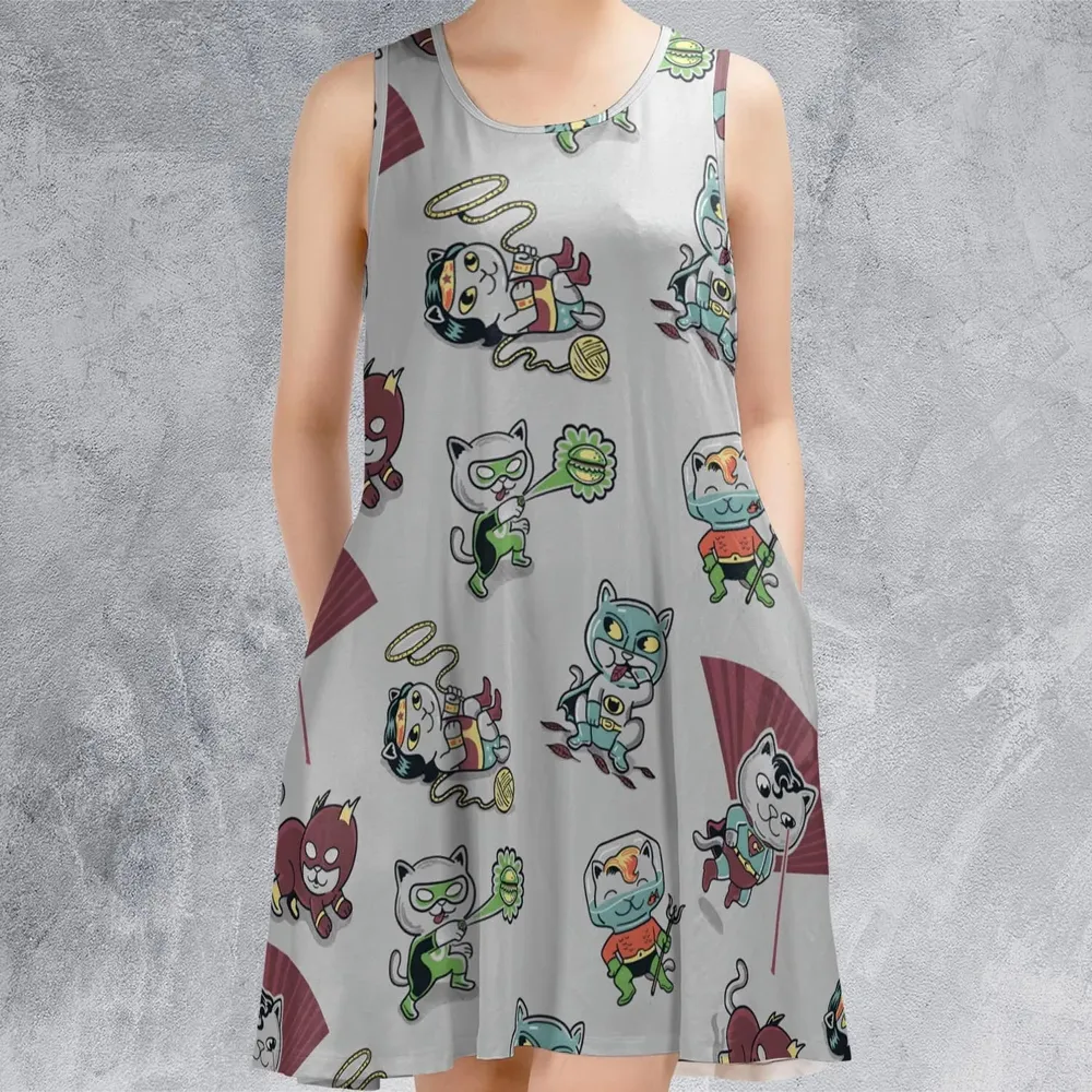 Supurrrr Friends Super Friends Sleeveless Dress - 2