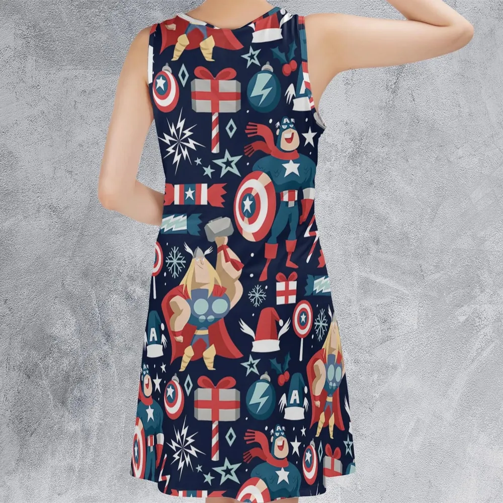 Marvelous Christmas Sleeveless Dress - 3