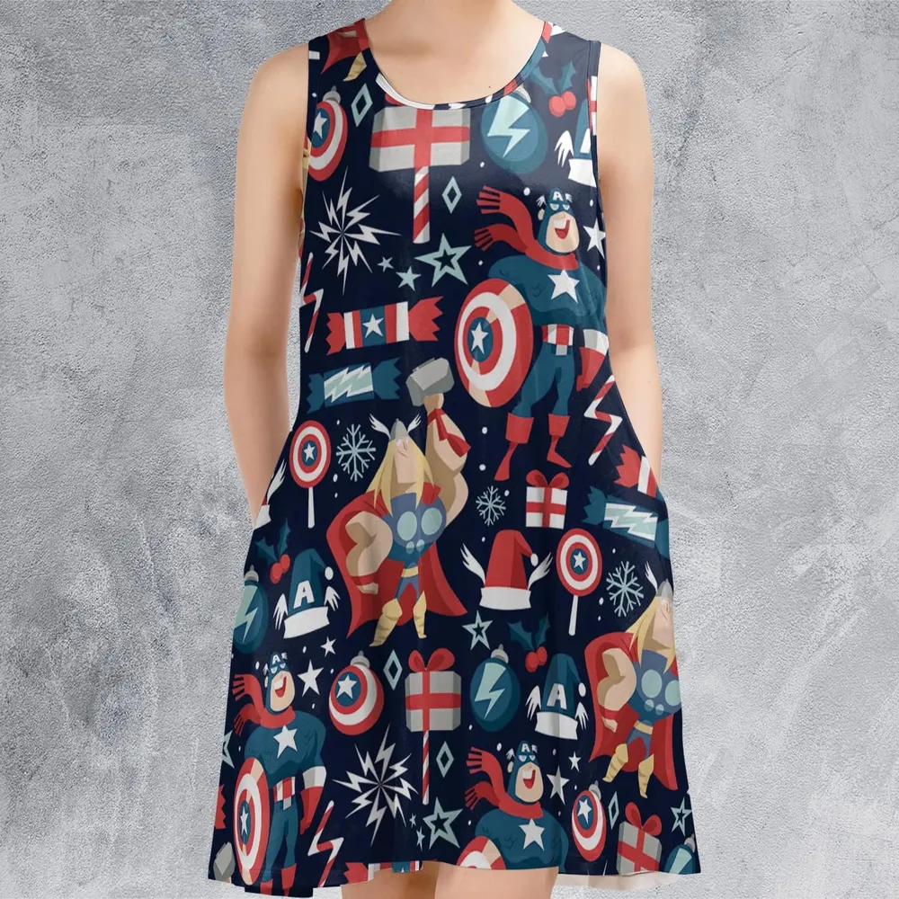 Marvelous Christmas Sleeveless Dress - 2