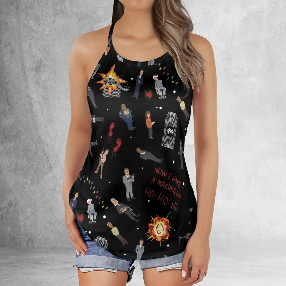 Die Hard Is My Favorite Christmas Movie Criss Cross Tank Top - 2