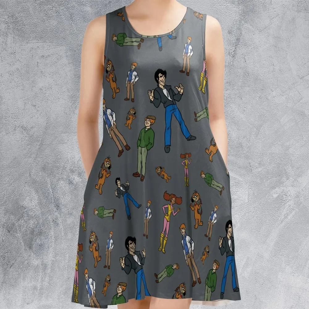 Nostalgic Gang The Fonz and the Happy Days Gang Sleeveless Dress - 2