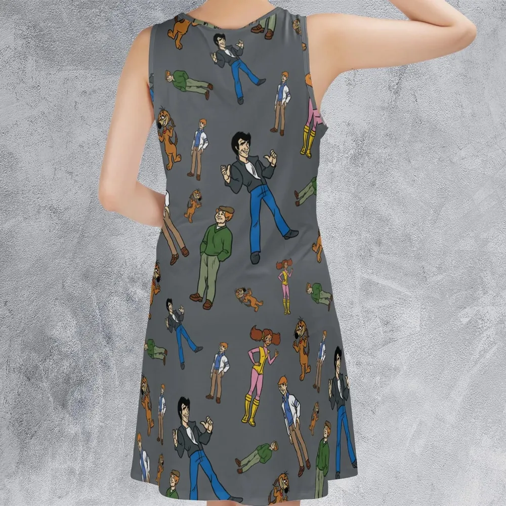 Nostalgic Gang The Fonz and the Happy Days Gang Sleeveless Dress - 3