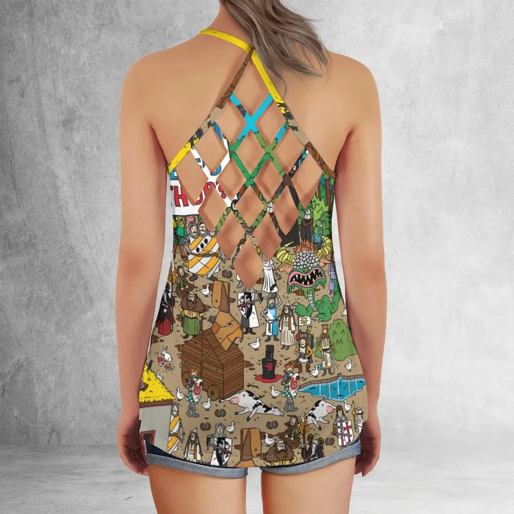 Where's Arthur Monty Python and the Holy Grail Criss Cross Tank Top - 3