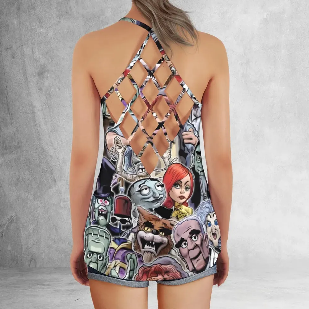 Party Like A Monster Mad Monster Party Criss Cross Tank Top - 3