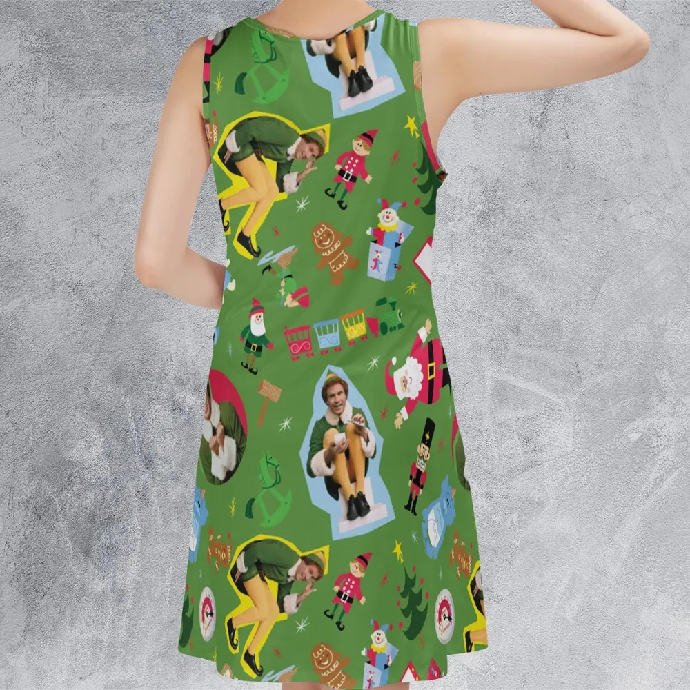 Santa Know Him Elf Sleeveless Dress - 3